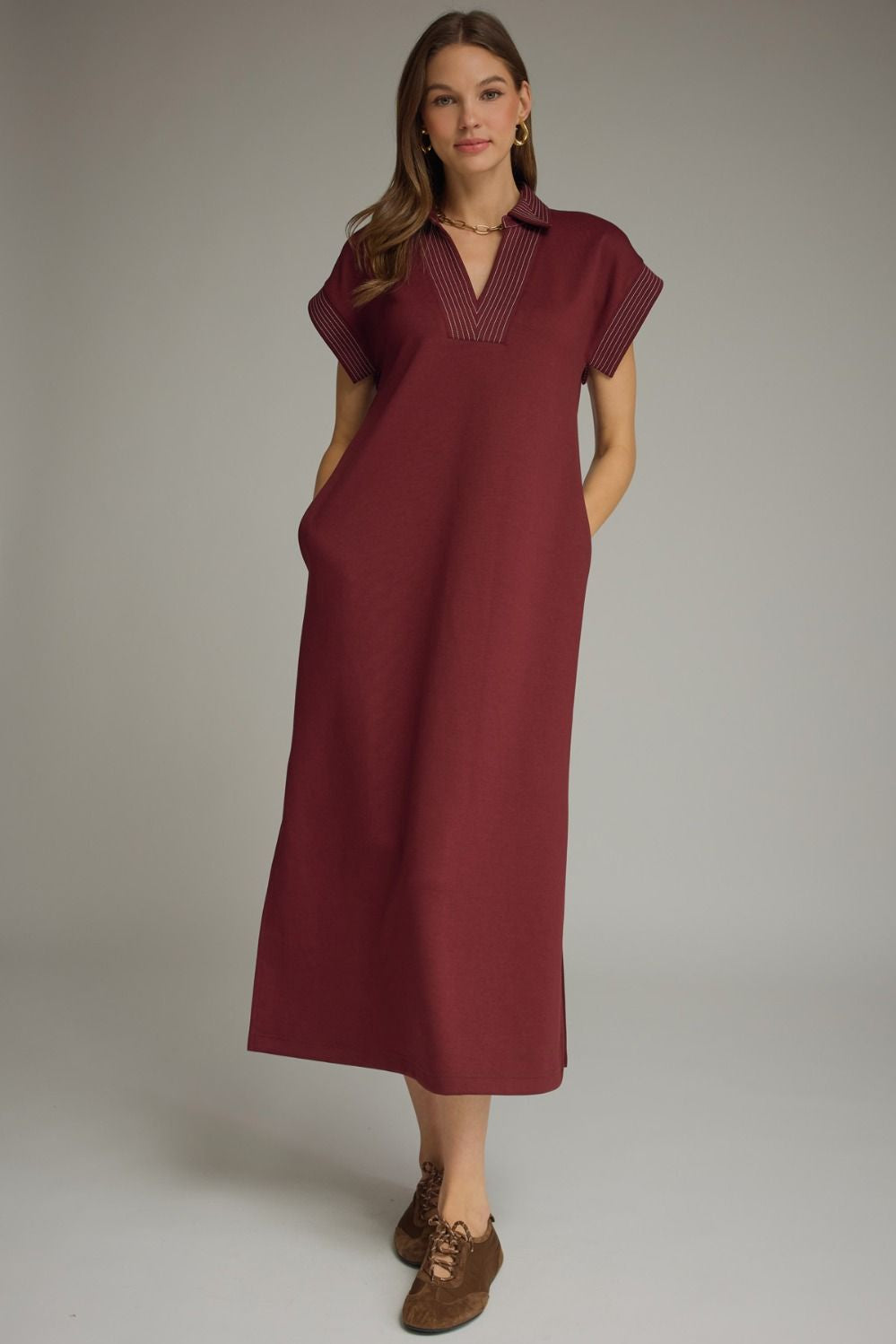 In Perfect Order Maxi Dress in Wine