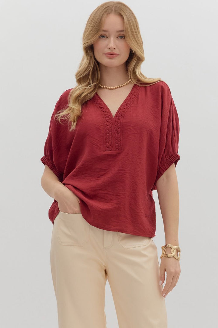 Taking It Easy Top in Red