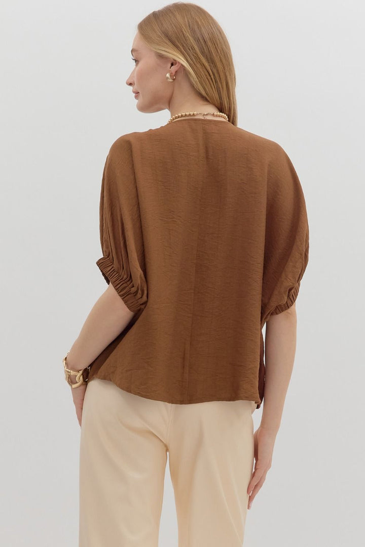 Taking It Easy Top in Caramel