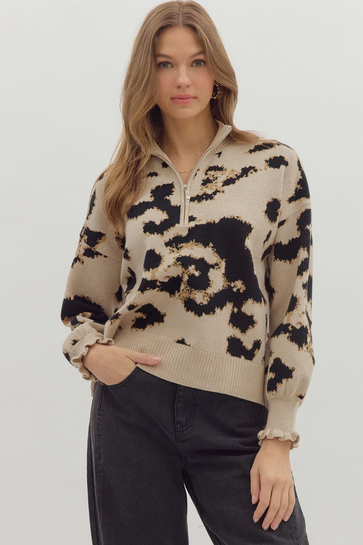 Like It's Nothing Taupe Sweater