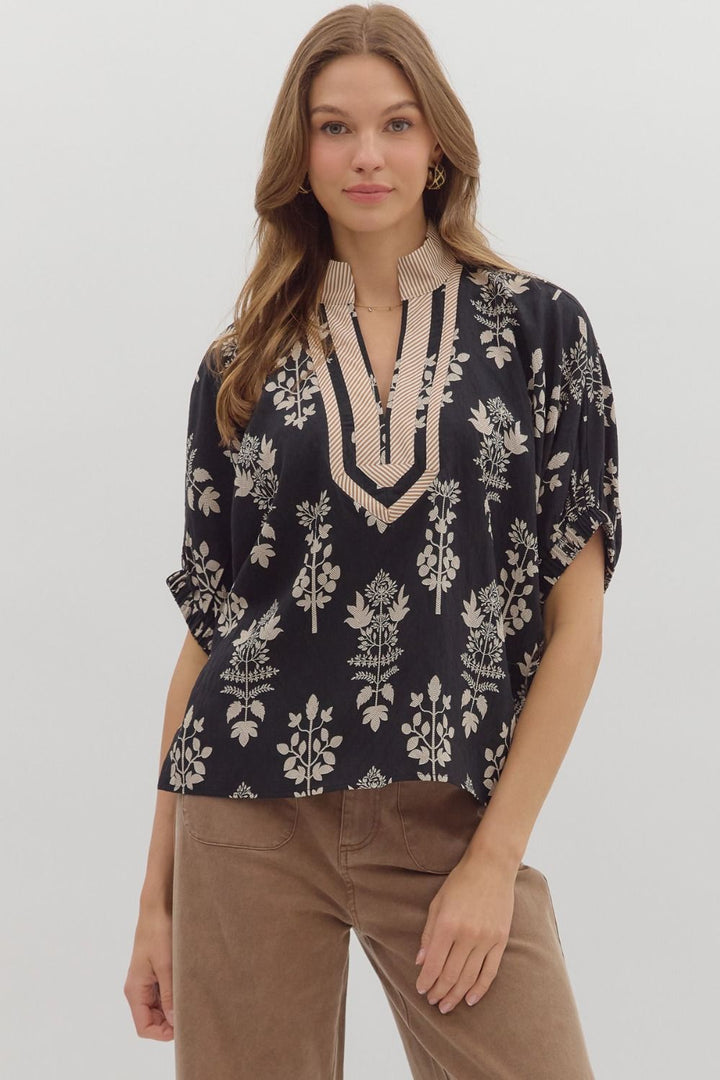 When You Know Printed Black Top