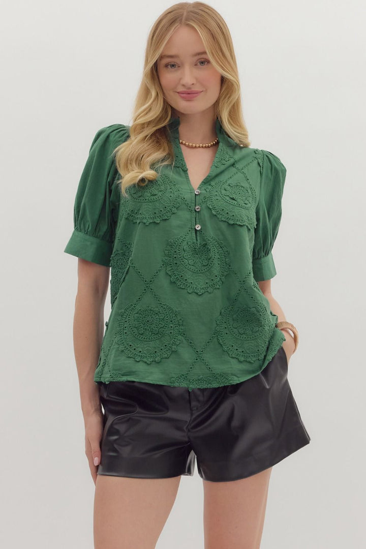 Take The Chance Top in Green
