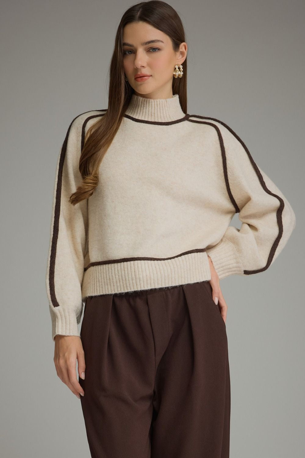 Make It Chic Oatmeal Sweater