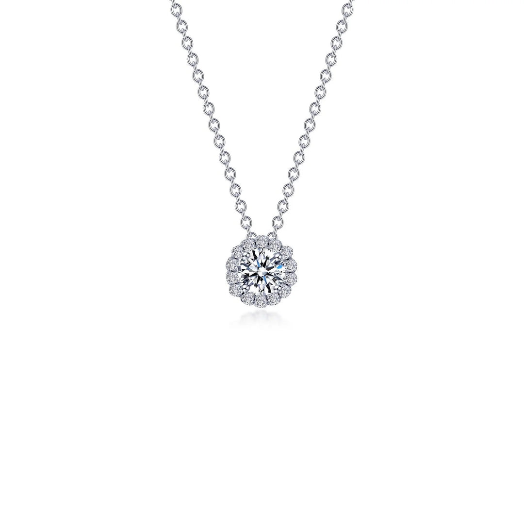 Lafonn 1.05 CTW Round Halo Necklace