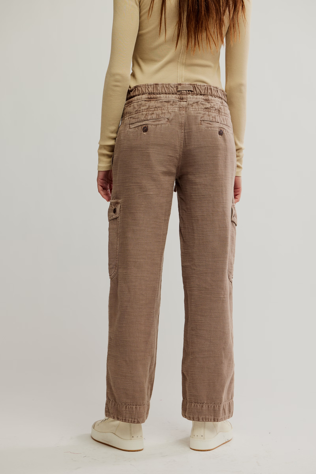 Free People Park Ave Pant in Dusted Cocoa