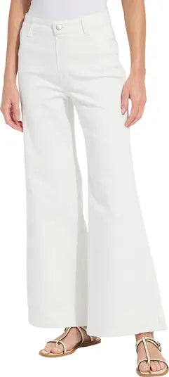 Lysse Iris Wide Leg Everyday Denim in Ecru White