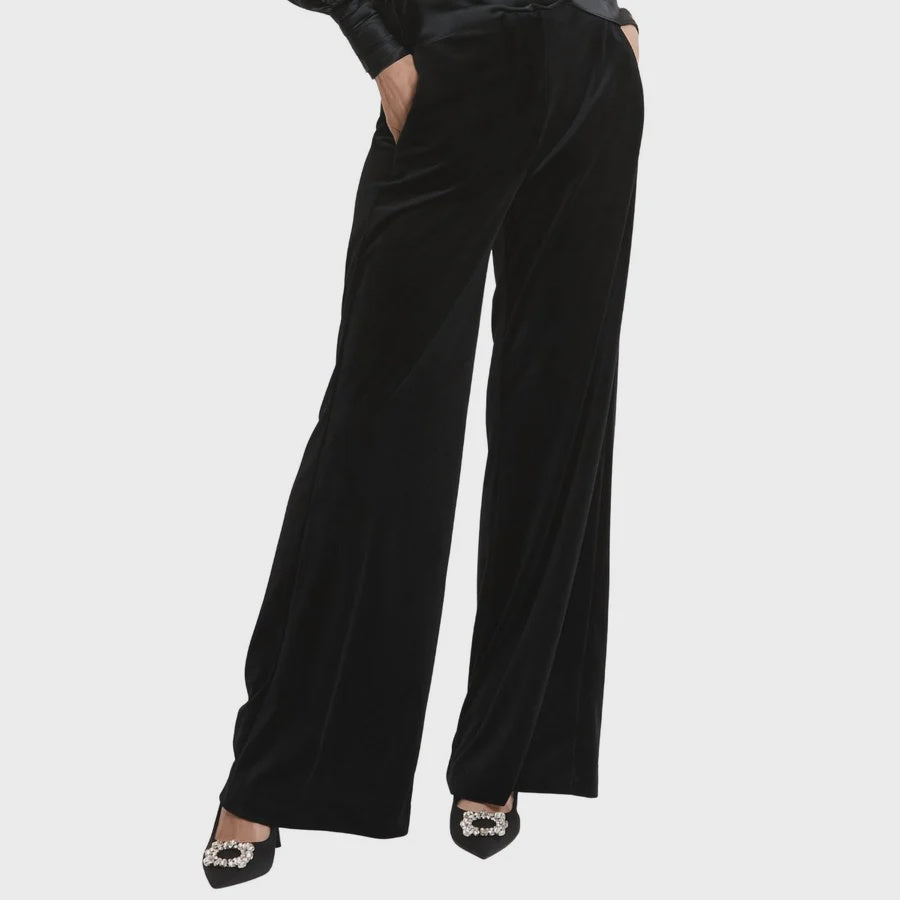 Tyler Boe Kathy Velvet Pant in Black
