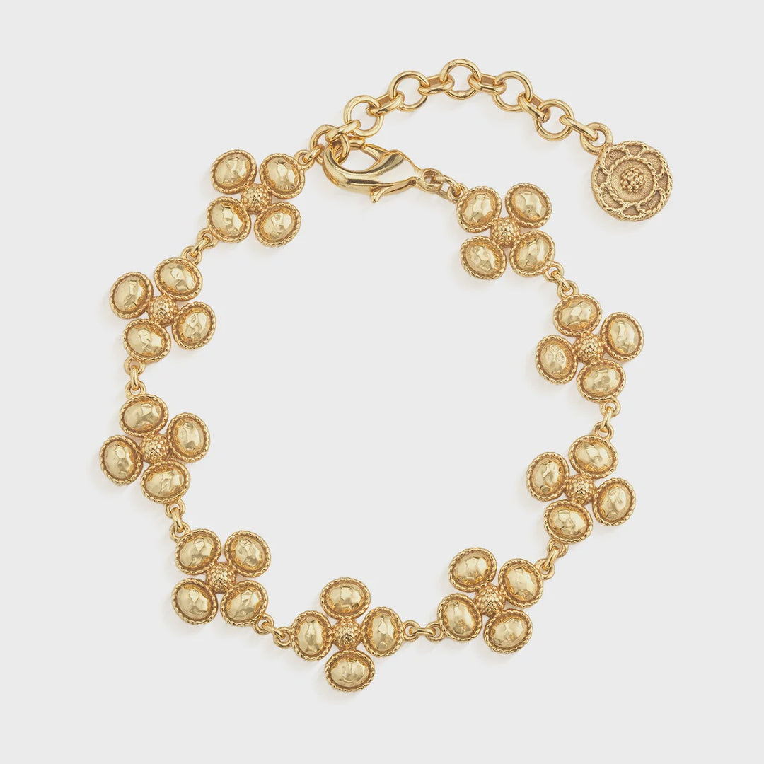 Capucine De Wulf Clover Linear Bracelet, 7"+2" - Gold
