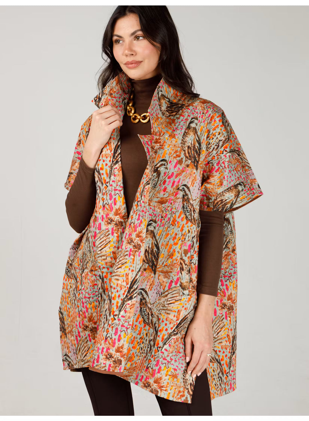 Holly Shae Sela Coat Long in Wildwood Wing