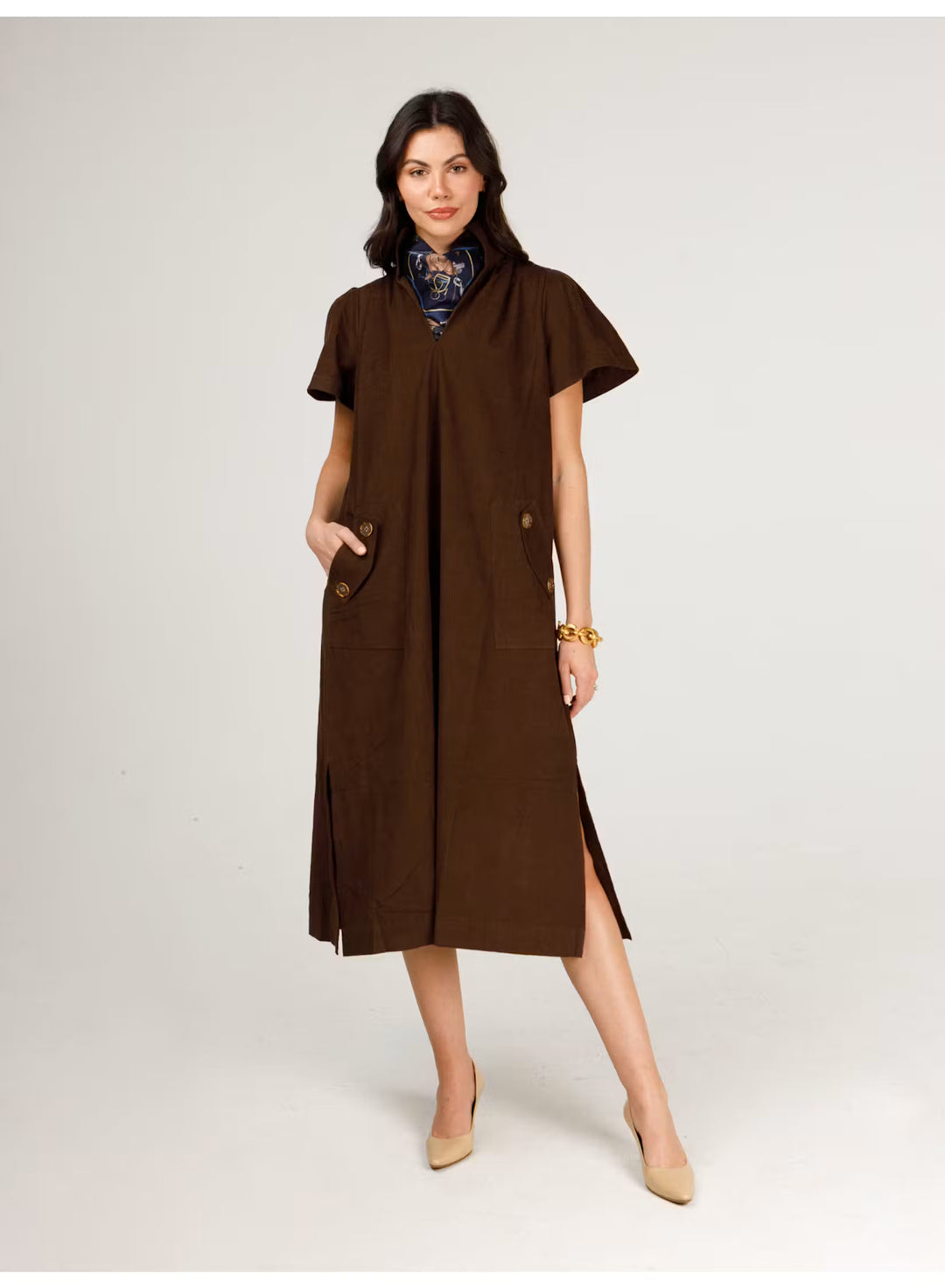 Holly Shae Gretchen Dress in Chocolate Brown