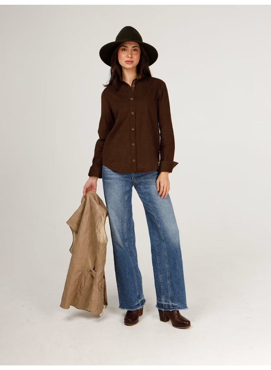 Holly Shae Liz Top in Chocolate Brown
