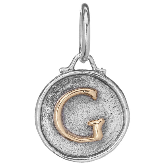 Waxing Poetic Initial Chancery Insignia Charm