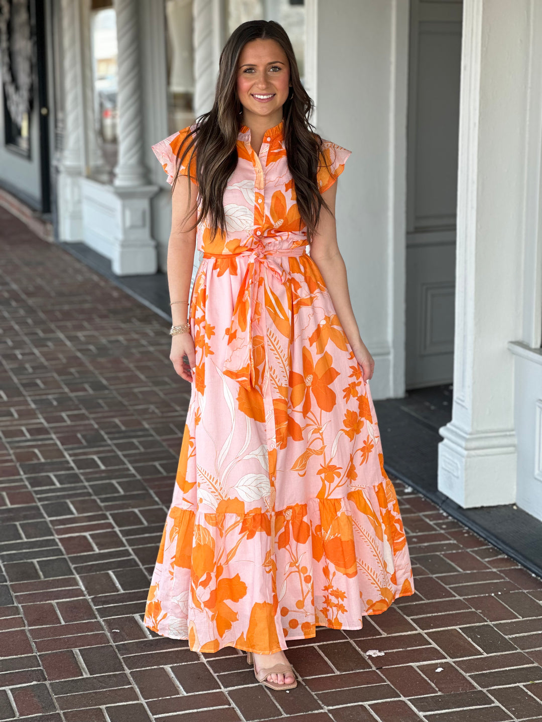 Away We Go Floral Maxi Dress