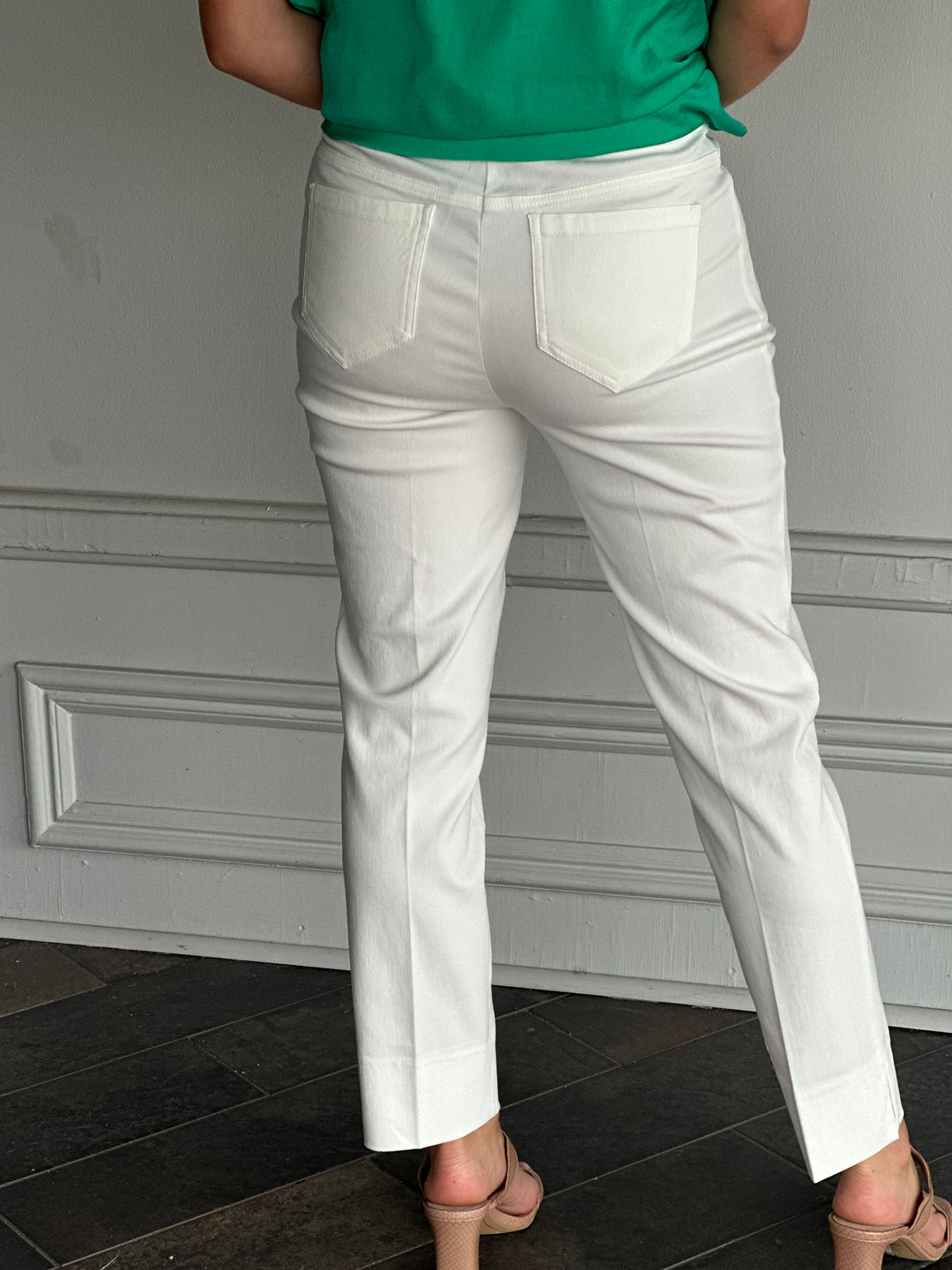 Renuar Pull On Pocket Pant in Creme