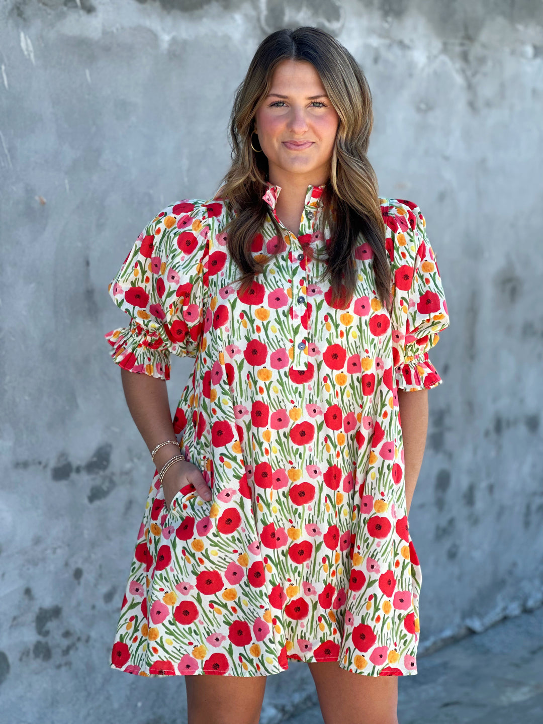 Sunlit Mornings Floral Printed Mini Dress