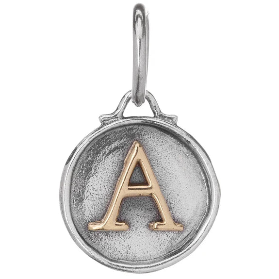 Waxing Poetic Initial Chancery Insignia Charm