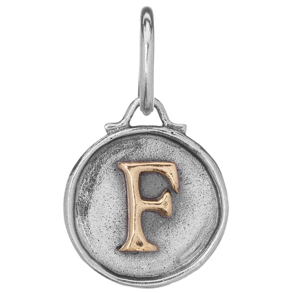 Waxing Poetic Initial Chancery Insignia Charm