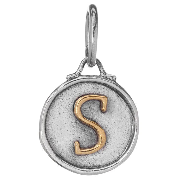 Waxing Poetic Initial Chancery Insignia Charm