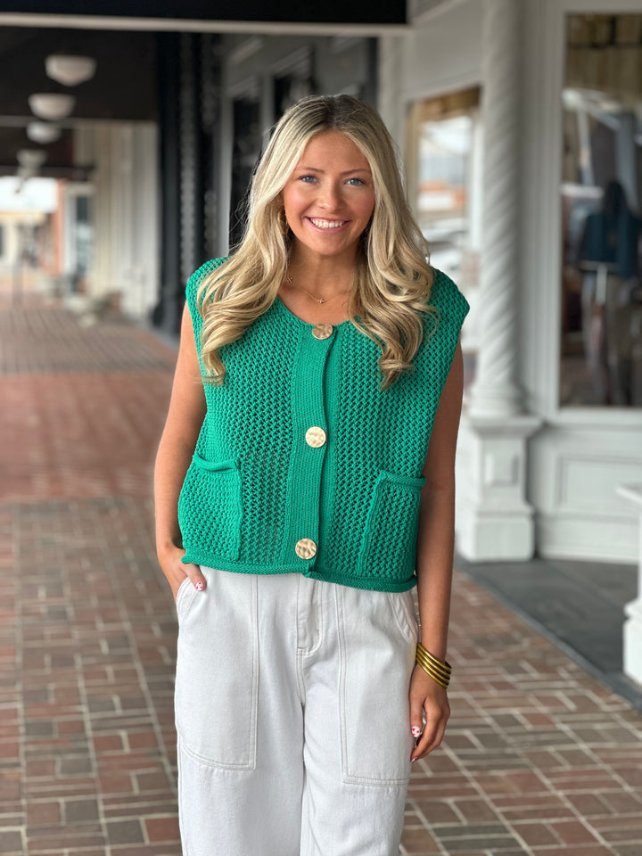 Make Your Own Path Green Sweater