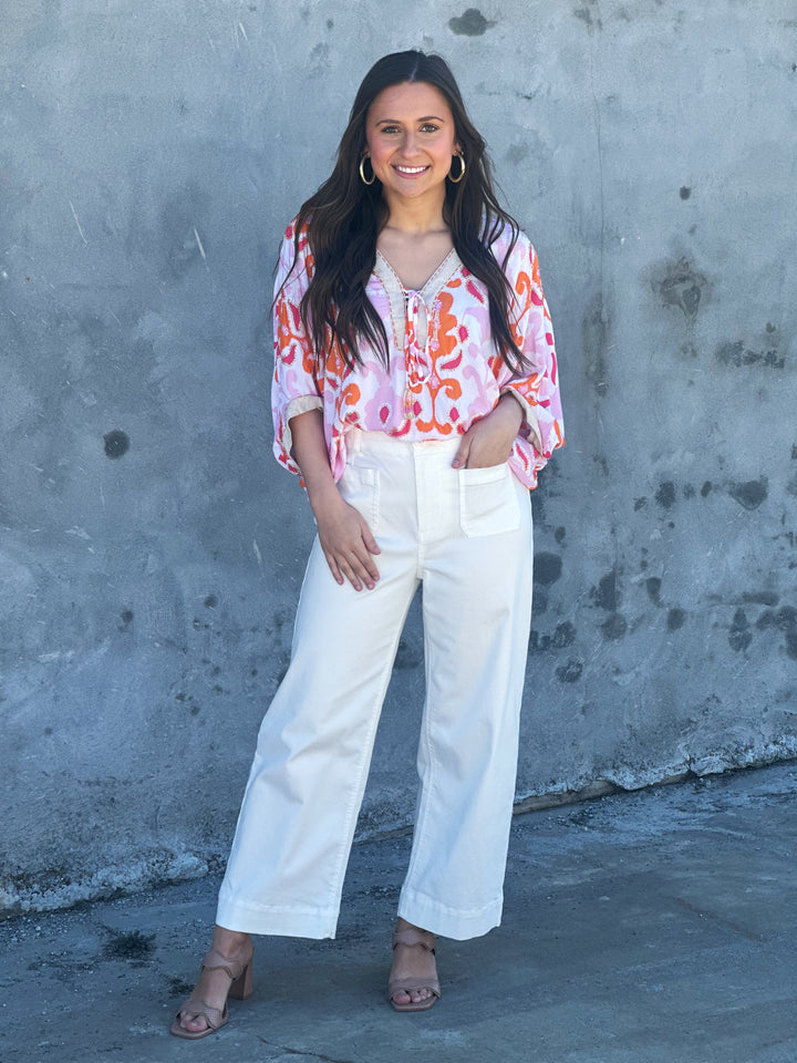 Miami Pink Printed Top