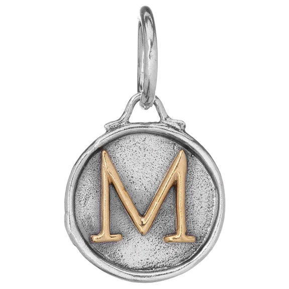 Waxing Poetic Initial Chancery Insignia Charm