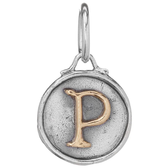 Waxing Poetic Initial Chancery Insignia Charm