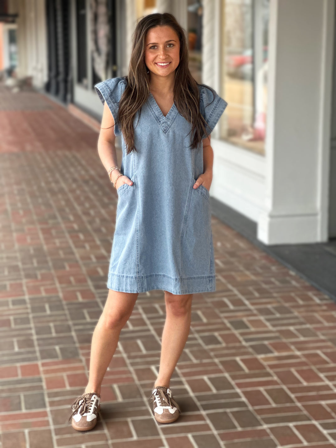 Country Side Blue Chambray Dress