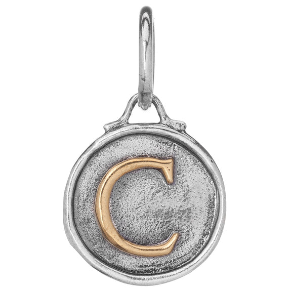 Waxing Poetic Initial Chancery Insignia Charm