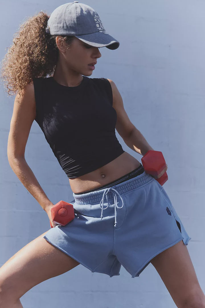 Free People Knockout Shorts in Dark Slate