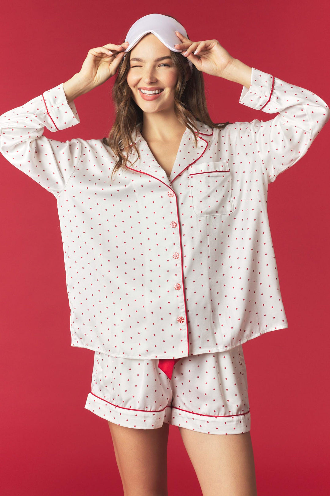 Bright & Joyful Embroidery Satin PJ Set