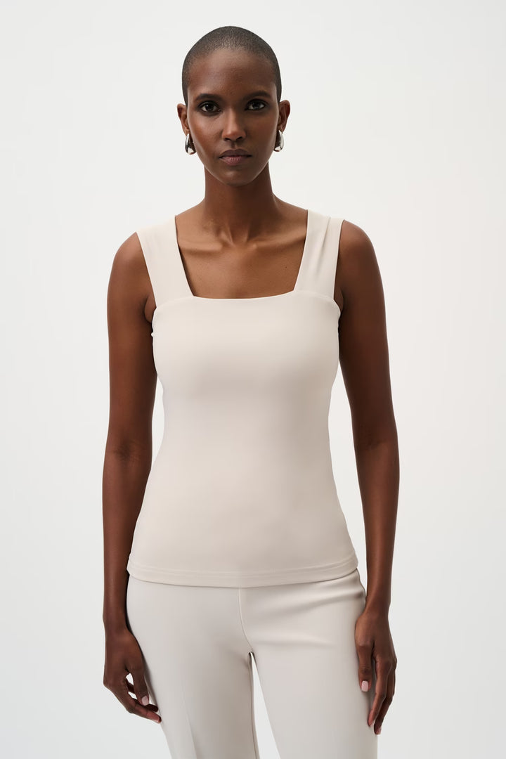 Joseph Ribkoff Casual Square Neck Tank in Moonstone