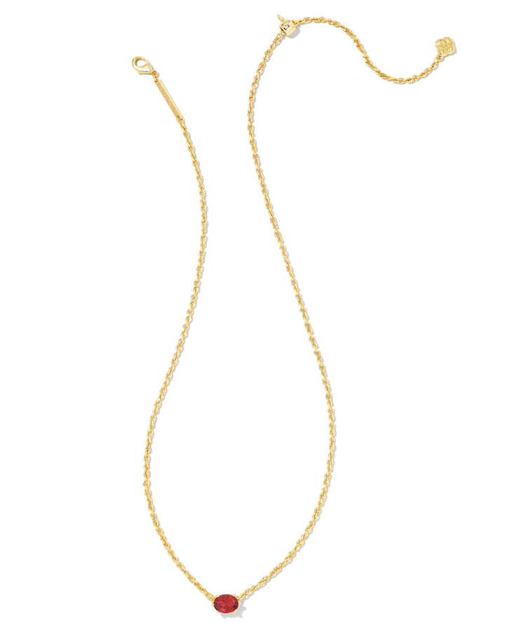 Kendra Scott Cailin Gold Pendant Necklace in Red Crystal