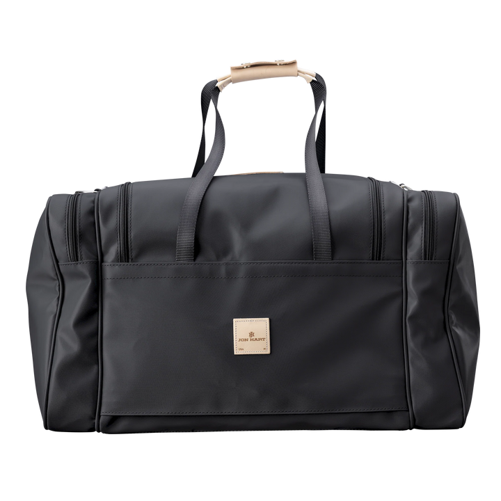 Jon Hart Large Square Duffel in Black Coated Canvas