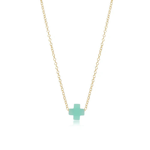 Enewton Egirl 14" Necklace Gold- Signature Cross