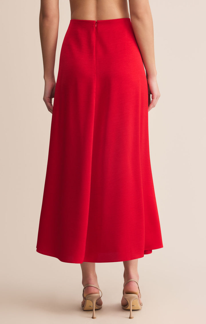 Z Supply Northpointe Midi Skirt in Festive Red