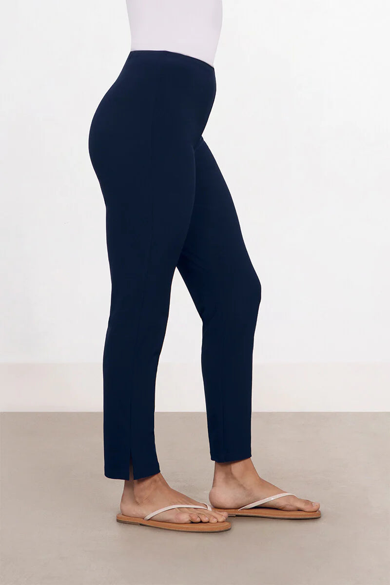 Sympli Narrow Pant Midi in Navy