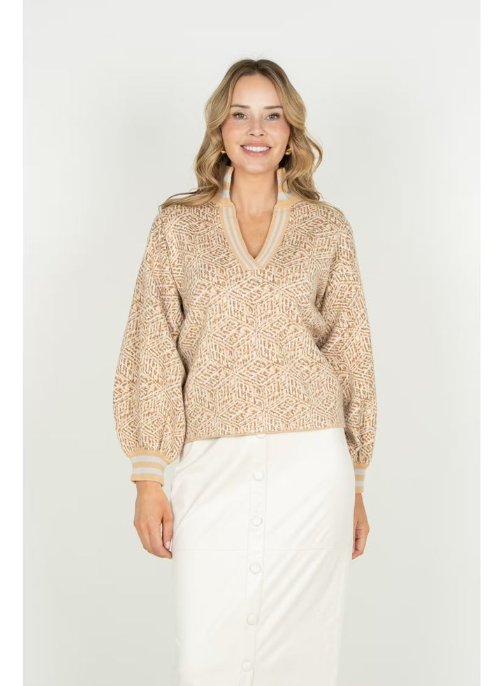 Emily McCarthy Lolli Sweater in Mosaic Monogram