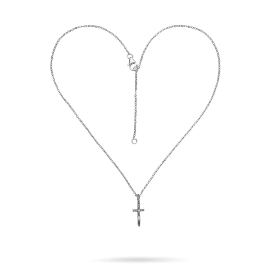 Waxing Poetic Peacemaker Cross Necklace- Sterling Silver