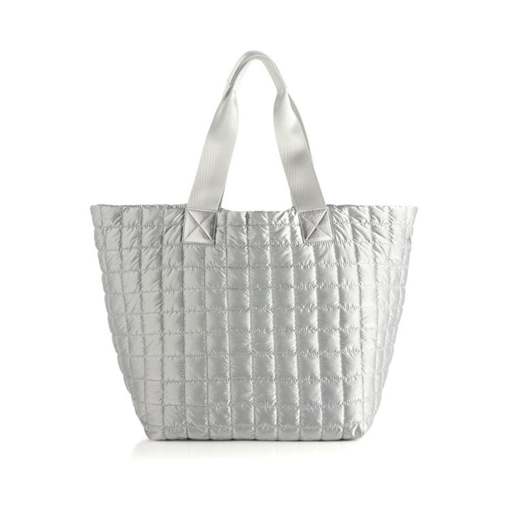 Logan Quilted Travel Tote in Silver