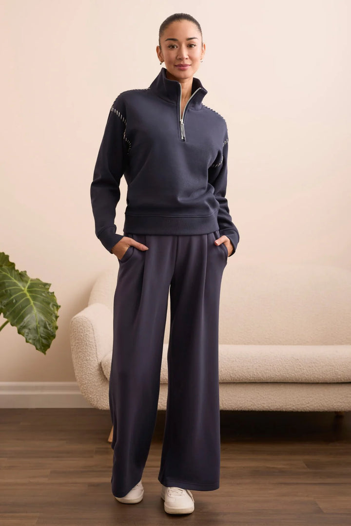 Tribal Techno Lux Wide Leg Pull-On Pants in Sapphire