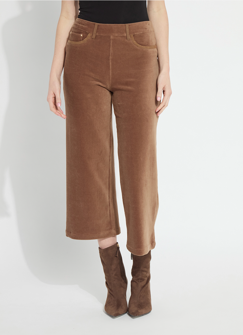 Lysse Tilda St Baby Cord Wide Leg Pant in Toffee