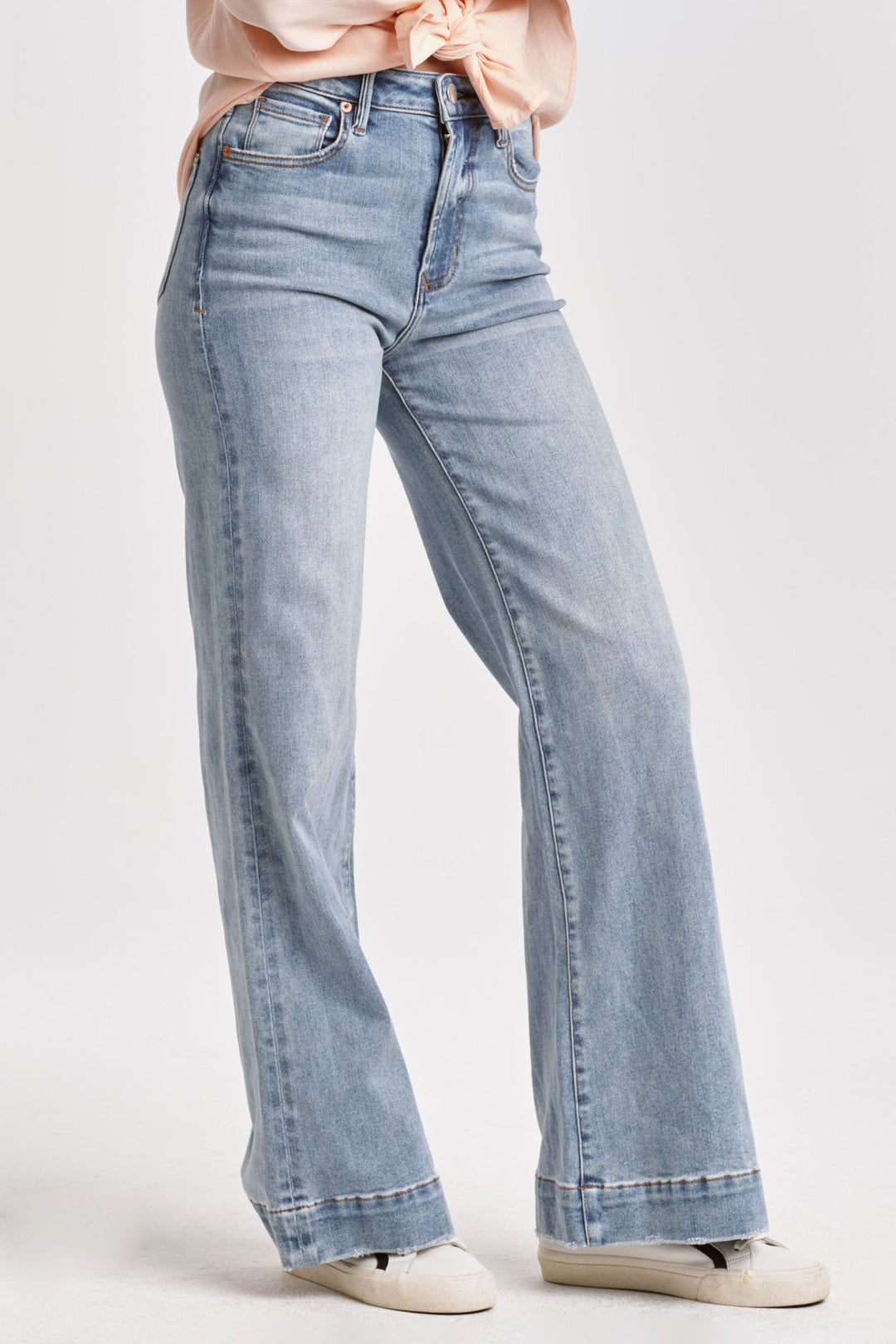 Dear John Fiona Super High Rise Wide Leg Jeans in Montilla