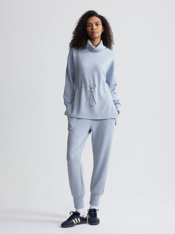 Varley Freya Sweat in Blue Marl