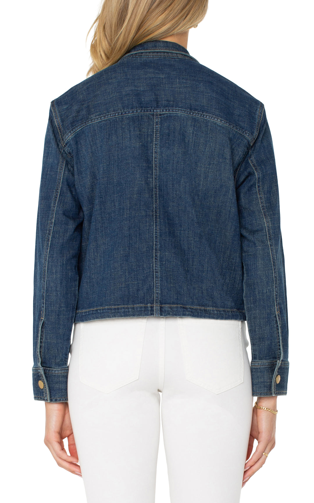 Liverpool Los Angeles Cropped Cargo Denim Jacket