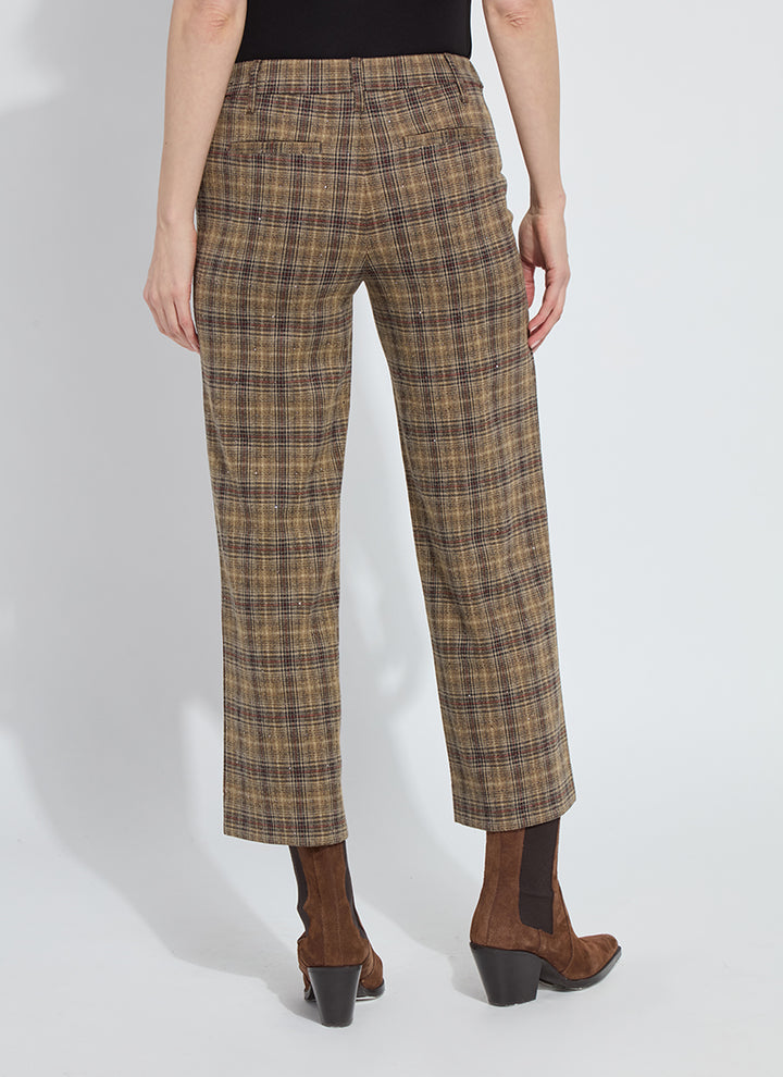 Lysse Marceline Crystal Embellished Crop Pant in Brit Brushed Plaid