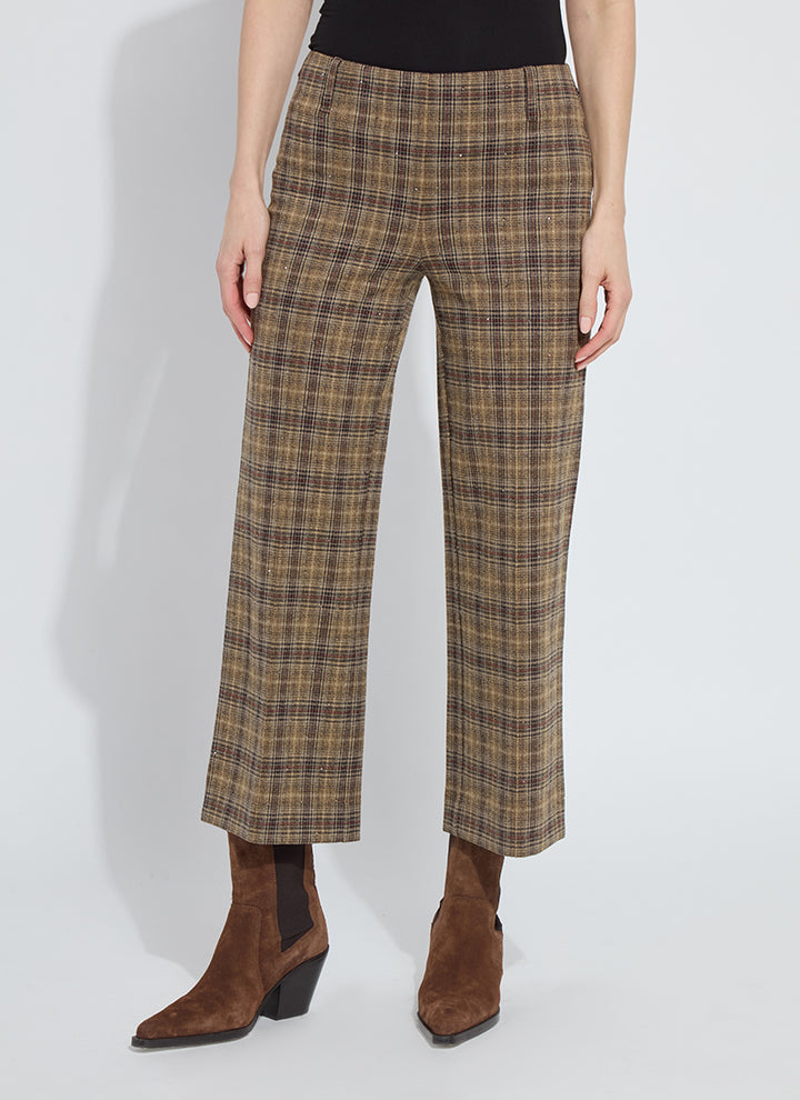 Lysse Marceline Crystal Embellished Crop Pant in Brit Brushed Plaid