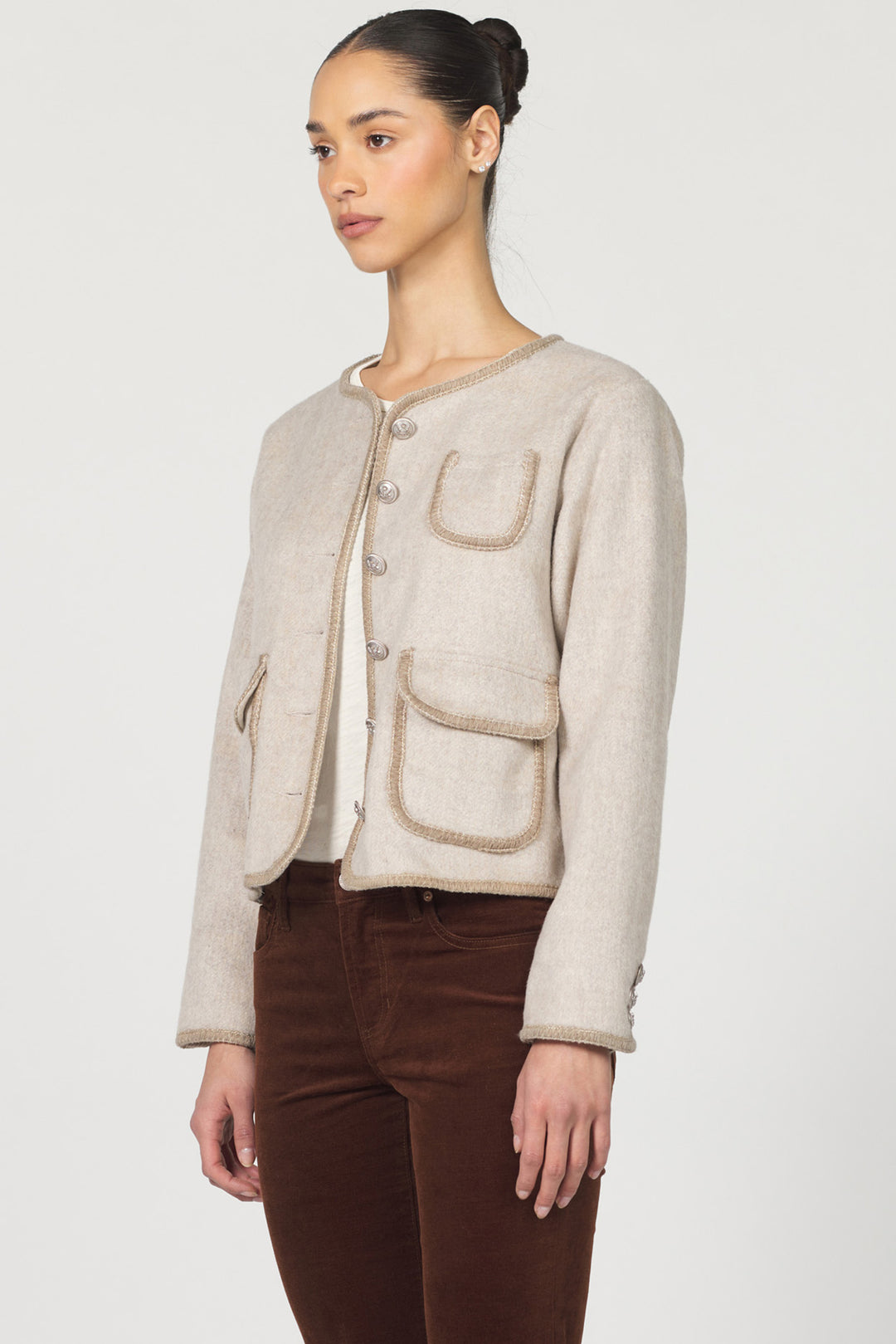 Dear John Apple Jacket in Cream Latte