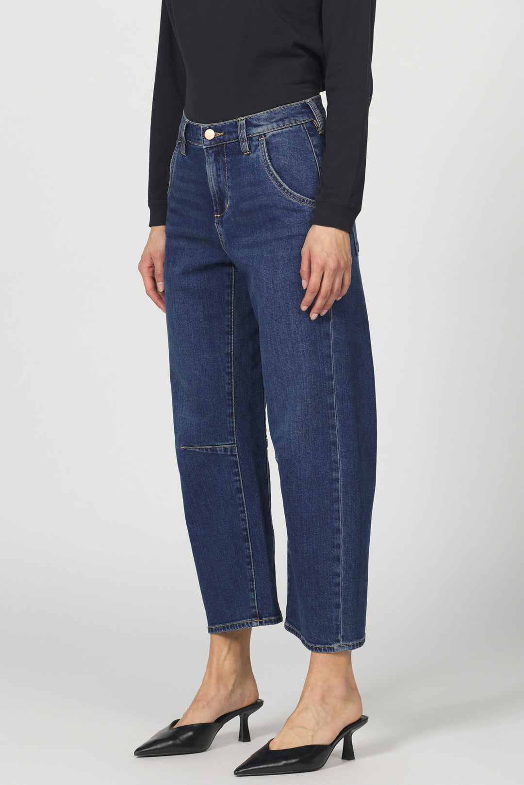 Dear John Lasso High Rise Clean Hem Denim Jean in Denali