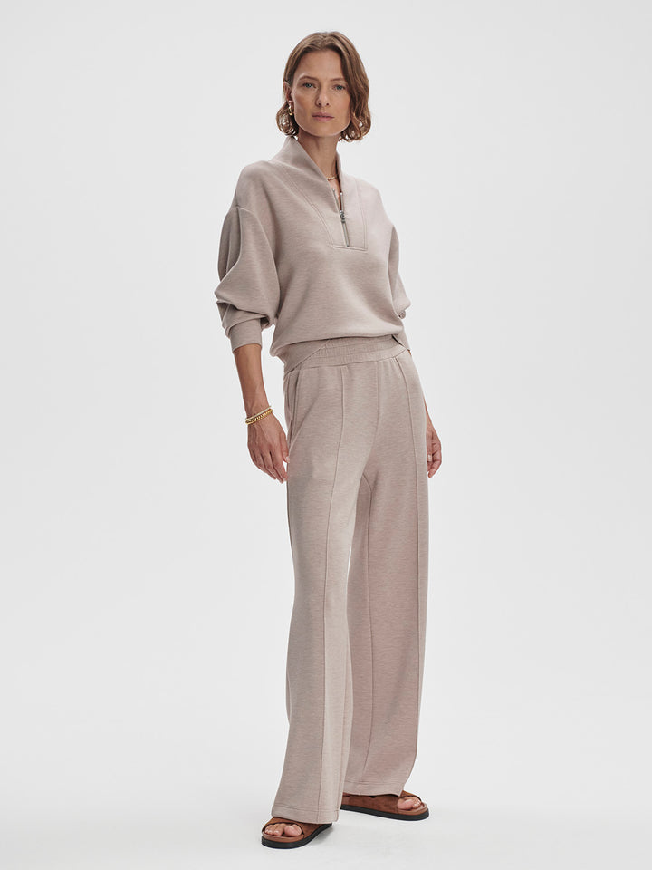 Varley The Wide Leg Pant 30" in Taupe Marl