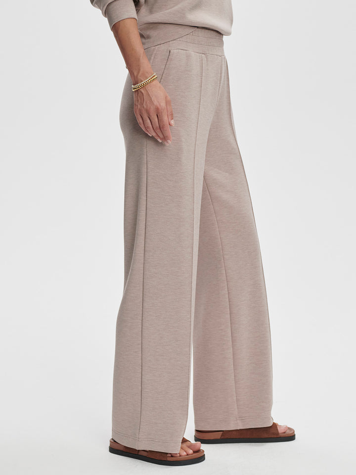 Varley The Wide Leg Pant 30" in Taupe Marl